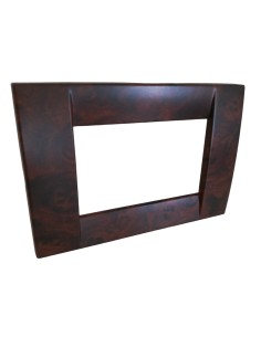 Vimar idea 16743.40 classic 3-module plate in root-wood technopolymer